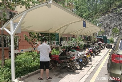 貴州關嶺花江小區電瓶車充電車棚順利竣工